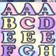 Large Upper & Lowercase Letter - Assorted Colours
