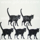 Standing Black Cats
